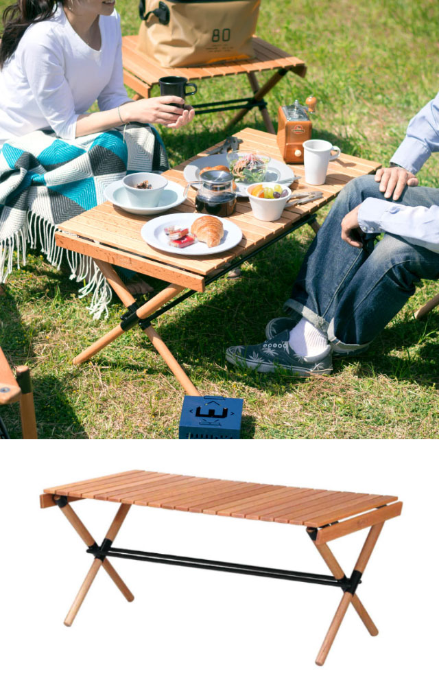 折り畳み式　高さ４０㎝の大きめなキャンプテーブル