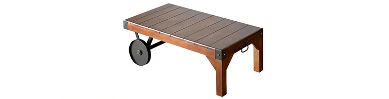 ヴィンテージデザインのトロリーテーブル