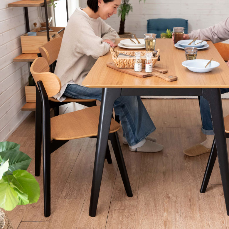 ダイニングテーブル リビングテーブル 木製 オーク 天然木 カフェ