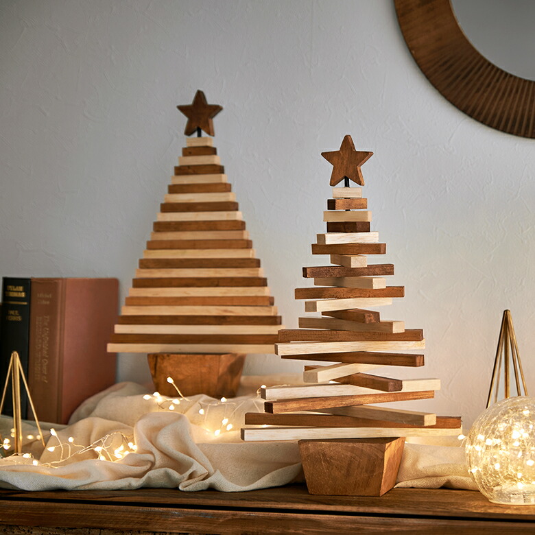 ウッドクリスマスツリー素材木材 - アート/写真