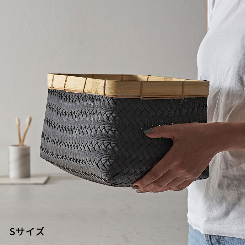 素材籐ラタン北欧モダン✨手作りの竹製収納バスケット - www