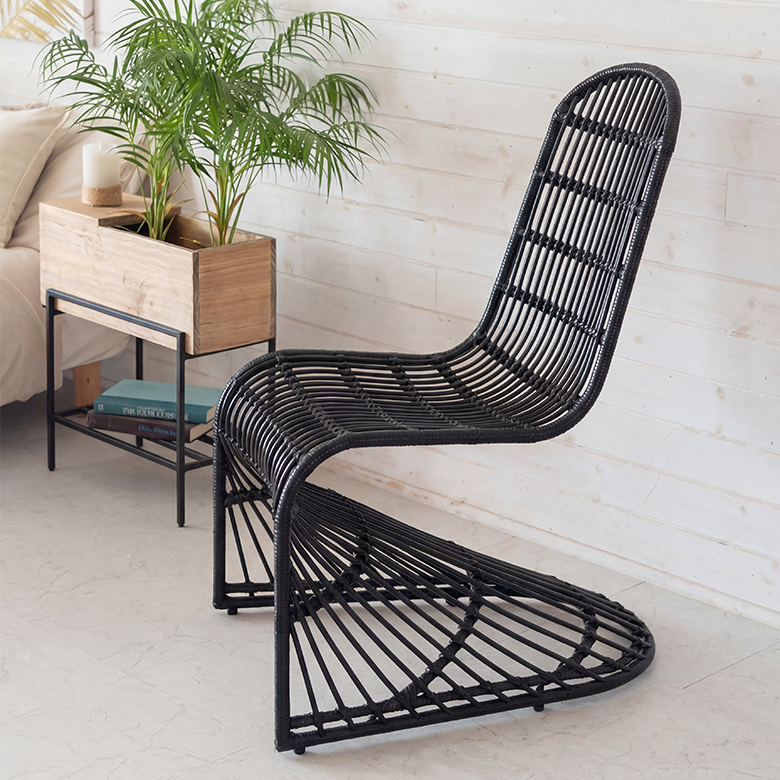 チェア ラタンチェア ラタン 籐 スチール 1脚 ナチュラル ベージュ