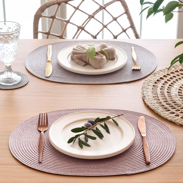 メール便対応】【コースタープレゼント】ランチョンマット オーバル 4