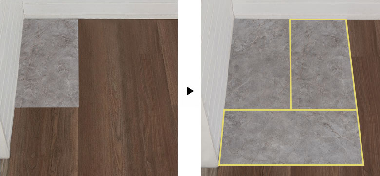 ボンド施工式フロアタイル両面テープでの施工方法