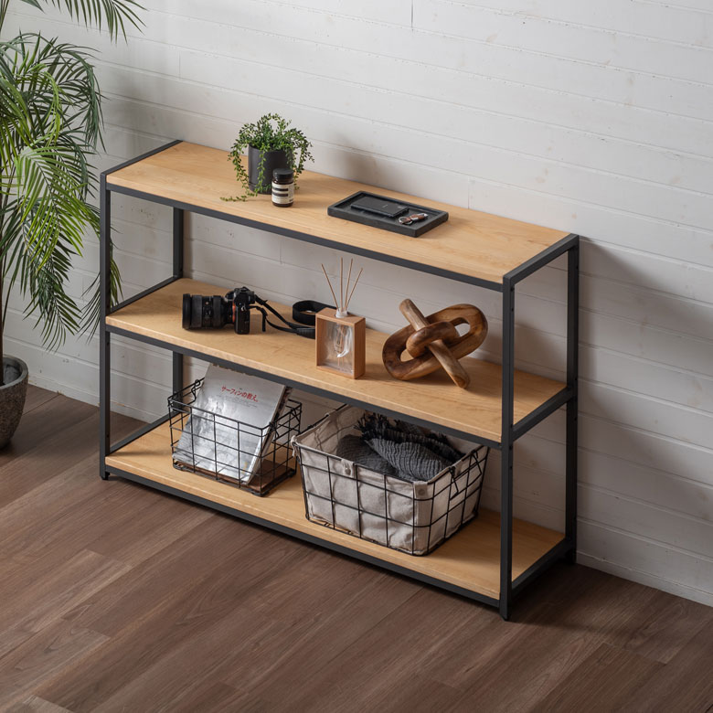 収納力があり、見せる収納にも映える棚