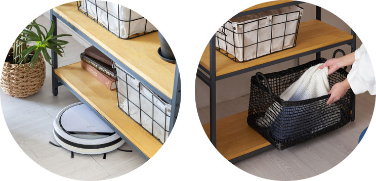 下段を上げればお掃除ロボットも通れます