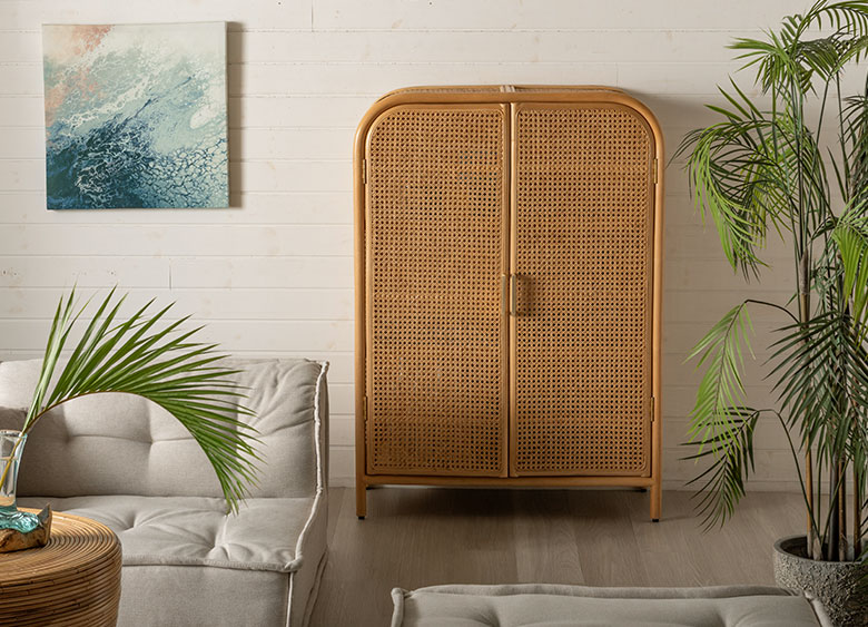 本格的なラタン収納