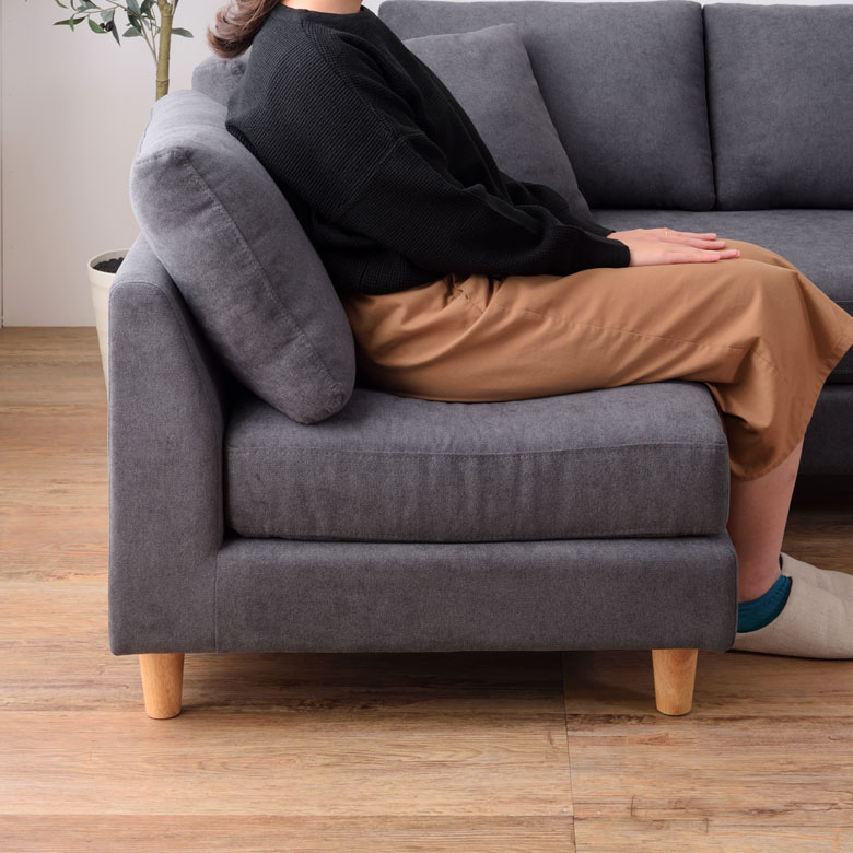 ソファ ソファセット カウチ ポリエステル ベージュ グレー [91491