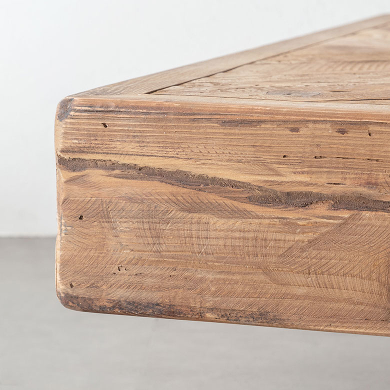 古材の寄木ローテーブル