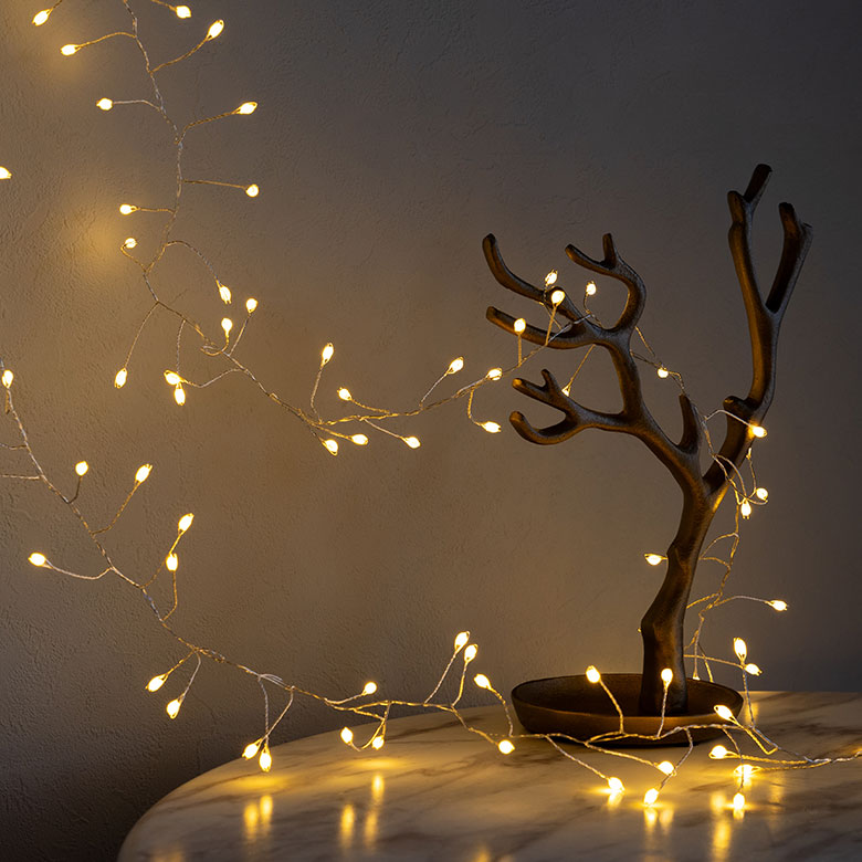 LEDライト クリスマス 電飾 LED ワイヤー 250cm 2.5m タイマー 