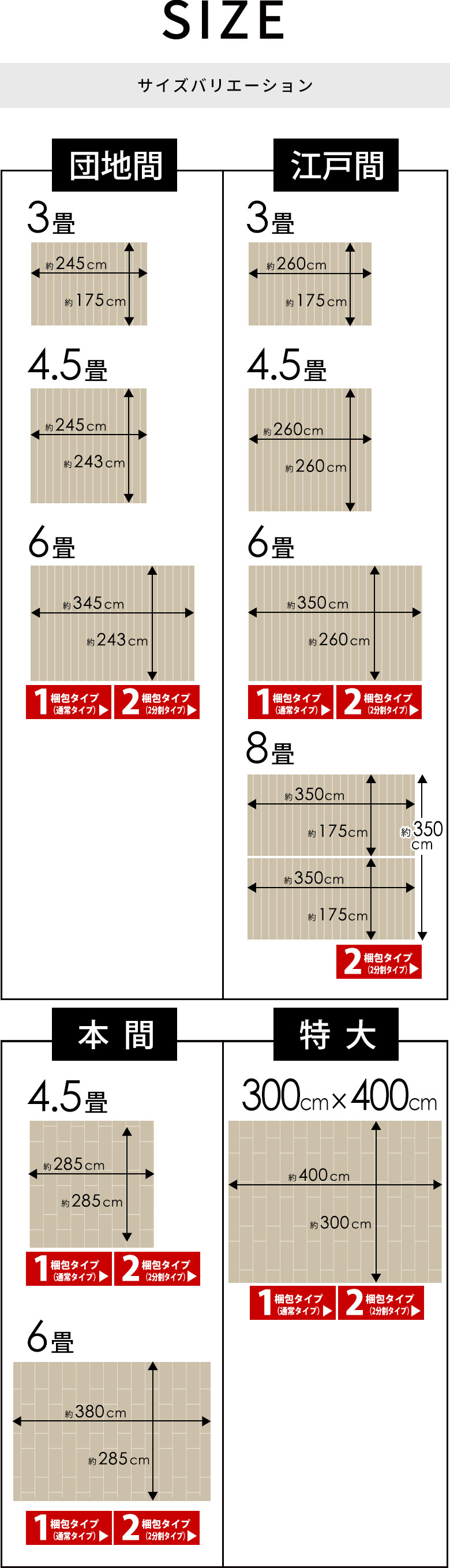 サイズバリエーション