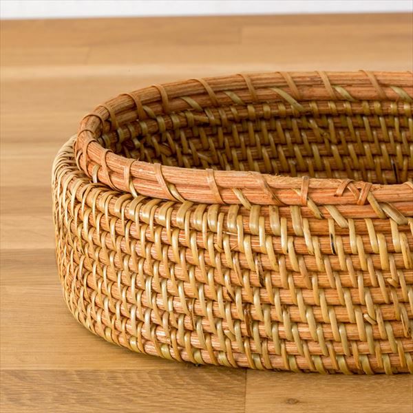 ラタンで編まれたナチュラルな 小物入れ(12841)【生活雑貨のELEMENTS