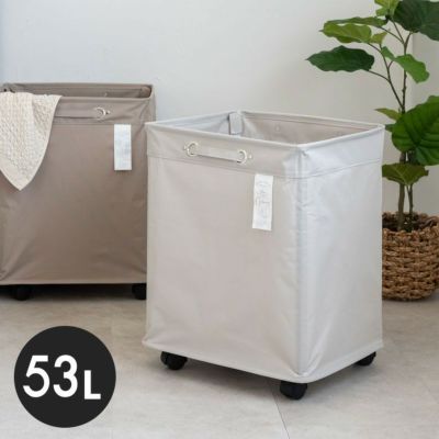 ランドリーバスケット ランドリーボックス ランドリーワゴン キャスター付き 約 W 40cm D 33cm H 50cm  [60102]【 ランドリー ボックス バスケット ワゴン 脱衣かご 洗濯 かご ランドリー収納 洗濯物入れ 大容量 収
