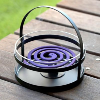 クールモダンなガラス製蚊遣り [61910]【 蚊やり 蚊取り線香ケース 蚊取り線香ホルダー 蚊取り線香 ガラス製 おしゃれ 蚊取り 小物入れ アートプランツ オブジェ 飾り 観葉植物 男前 塩系 西海岸 】