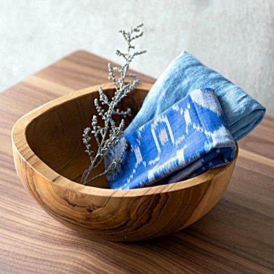 トレイ チークウッド 木製 ウッド ボウル Mサイズ ハンドメイド  [11588]【 天然素材 収納 物入れ トレー ナチュラル オブジェ ディスプレイ 無垢材 モダン 見せる収納 かわいい おしゃれ 北欧  リゾート アジアン雑