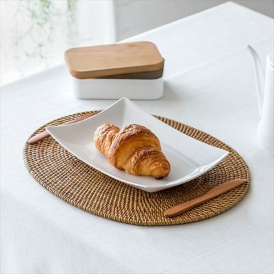 ラタン編みランチョンマット30x40cm[オーバルタイプ][7561]【生活雑貨のELEMENTS本店】