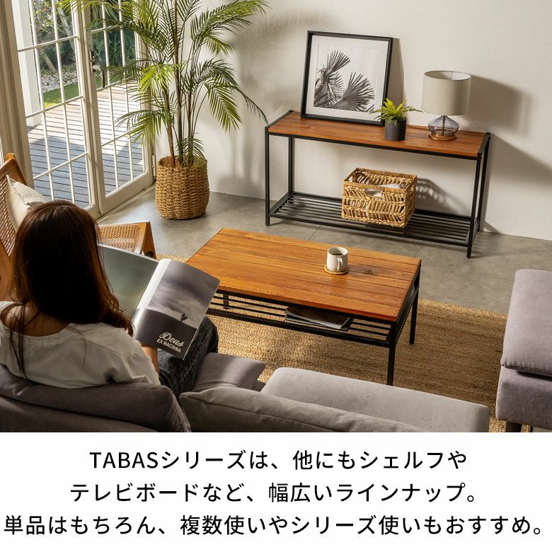 アイアンフレーム ローシェルフ タバス TABAS シェルフ 木製 
