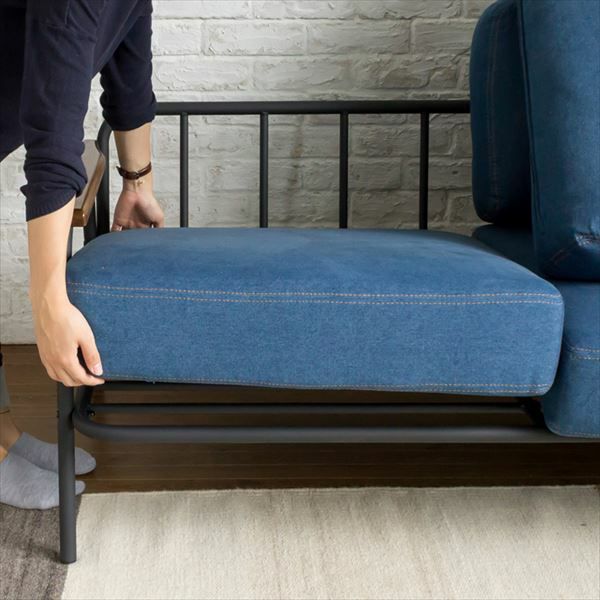 デニムソファ2人掛け (91017)【生活雑貨のELEMENTS本店】 | 【生活