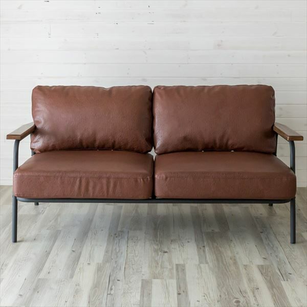 2人掛け フェイクレザー ソファー(91018)【生活雑貨のELEMENTS本店