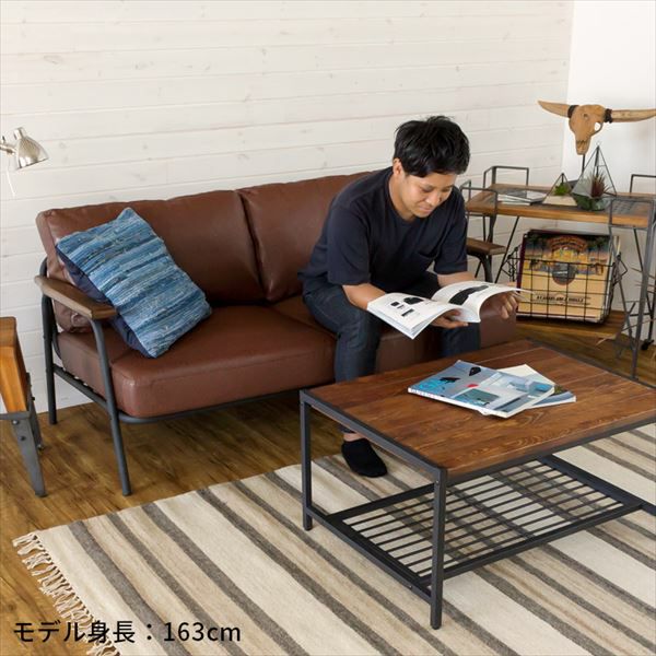 フェイクレザー  ソファ 2人掛け フェイクレザー ソファー(91018)【生活雑貨のELEMENTS本店