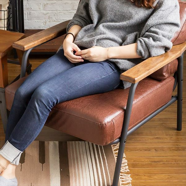 セトラシリーズ アームソファ［レザー］(91110)【生活雑貨のELEMENTS