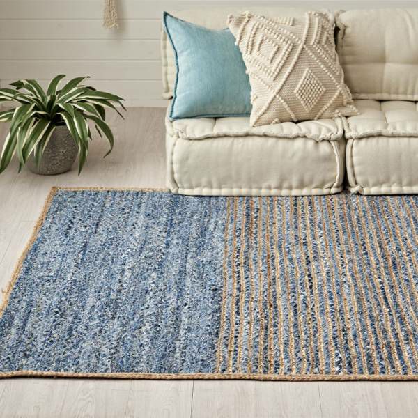 ラグ カーペット デニムラグ 幅200cm 140×200 約 W 200cm D 140cm H 