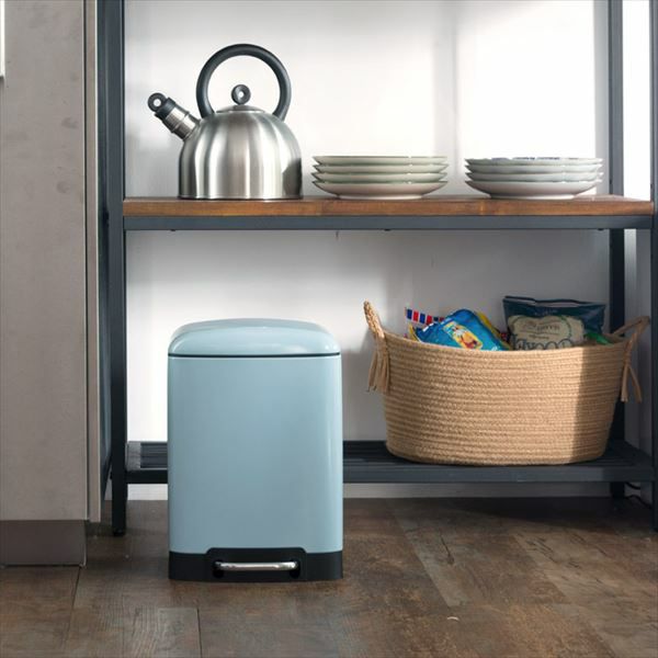 ペダルダストボックス6L ごみ箱 ゴミ箱[サックスブルー](66529)【生活