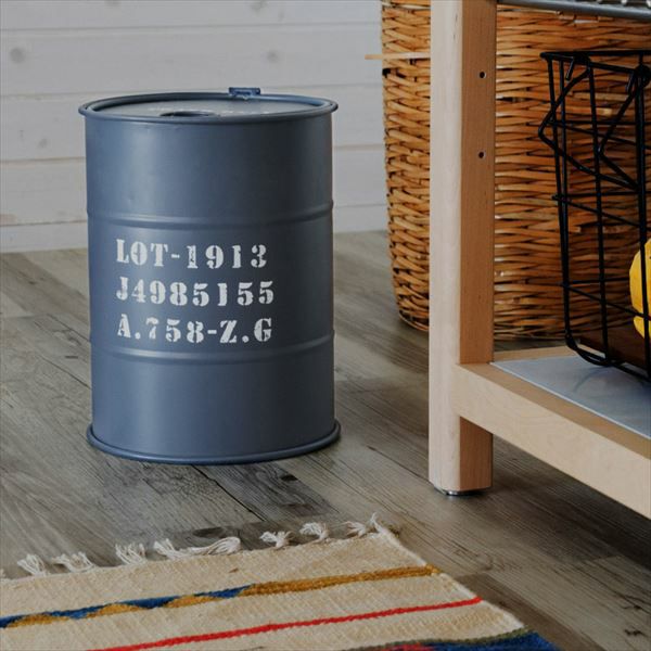 ヴィンテージオイル缶型ダストボックス(91126)【生活雑貨のELEMENTS