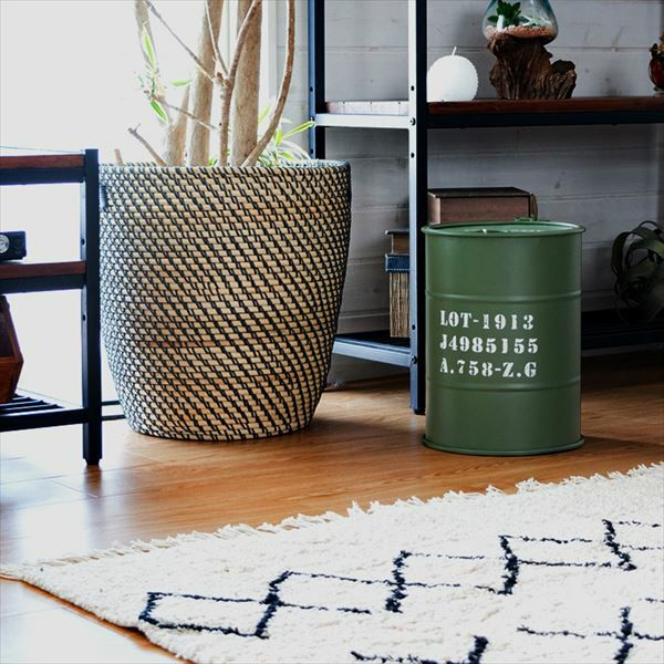 ヴィンテージオイル缶型ダストボックス(91126)【生活雑貨のELEMENTS