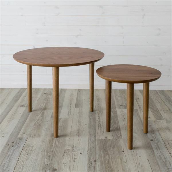 ネストテーブル 自由に組み合わせ 2個セット 大/直径60cm 小/直径40cm