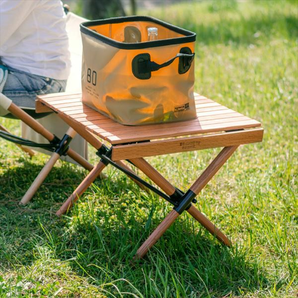 折りたたみ テーブル 木製 アウトドア 軽量 幅60cm 高さ40cm [98601  