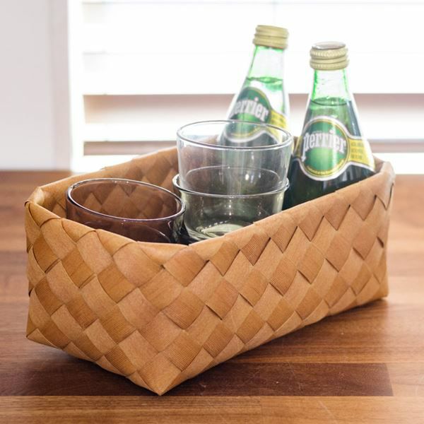 かご バスケット 収納 白樺風 28×15cm 浅型タイプ 収納 かご