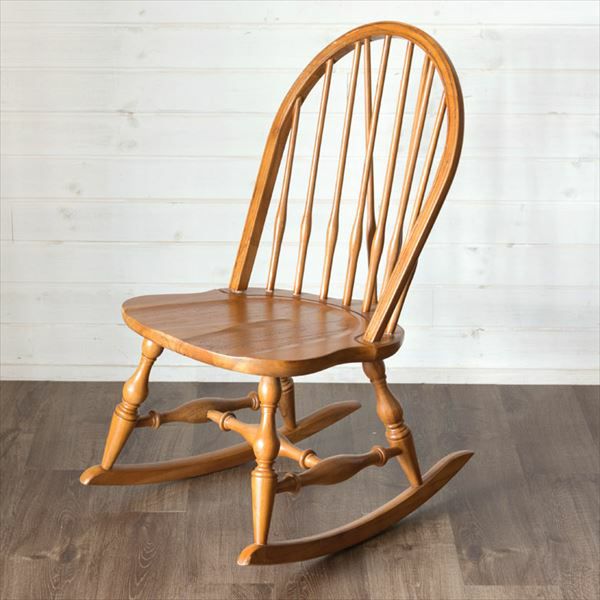 家具・インテリアアンティーク 木製 ロッキングチェア ウインザーチェア 椅子 イスレトロ