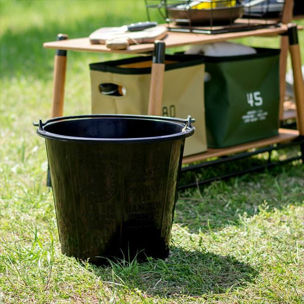 バケツ 持ち手付き 12L プラスチック製 [95022] 【 ポリバケツ