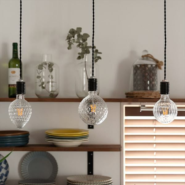 LED電球 レトロランプ エジソン型 ボール形 デザインガラス 大きめ