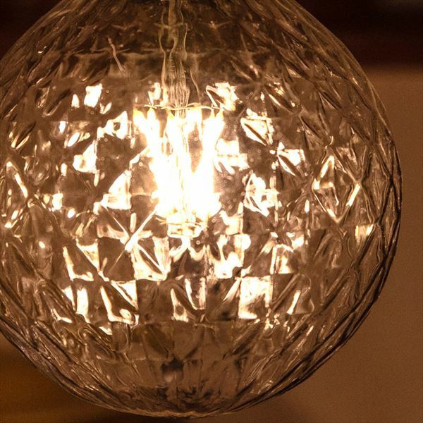 LED電球 レトロランプ エジソン型 ボール形 デザインガラス 大きめ