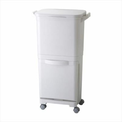 ゴミ箱 2分別 45L キャスター付き 縦型 [91206]【 ごみ箱