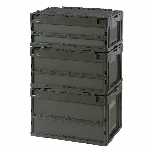 コンテナボックス ふた付き 折りたたみ 50L スタッキング [91213