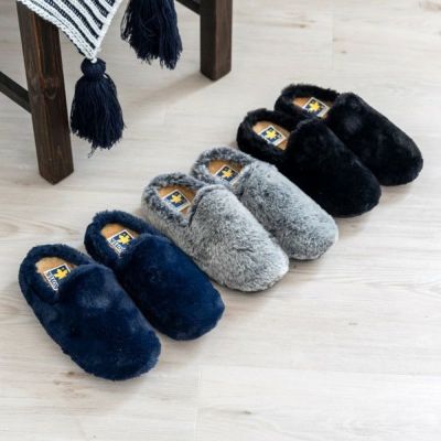ルームシューズ スリッパ ファー サボ 23cm 23.5cm 24cm [99700-bk-s 99700-bk-m 99700-bk-l 99700-nv-s 99700-nv-m 99700-nv-l 99700-gy-s 99700-gy-m 99700-gy-l]【 室内履き ブラック ネイビー グレー 無地 サボ