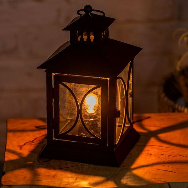 スチールフレームのスタンド型ランタン[64410]【アジアンランプ ランプ