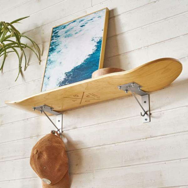 ウォールシェルフ スケートボード 木製 カナディアンメープル 幅約79cm