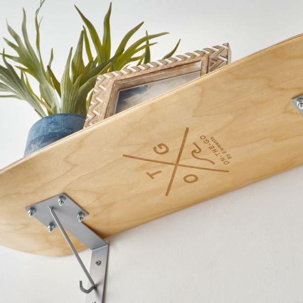 ウォールシェルフ スケートボード 木製 カナディアンメープル 幅約79cm