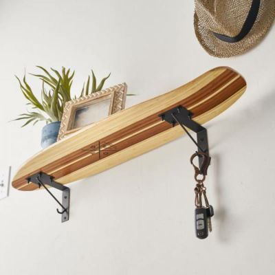 ウォールシェルフ スケートボード カナディアンメープル バンブー製 幅約81cm ナチュラル色 ON-THE-GO オンザゴー スケートボードラック スケートボードシェルフ ウォールラック ウォールシェルフ 本物 ウッドラック