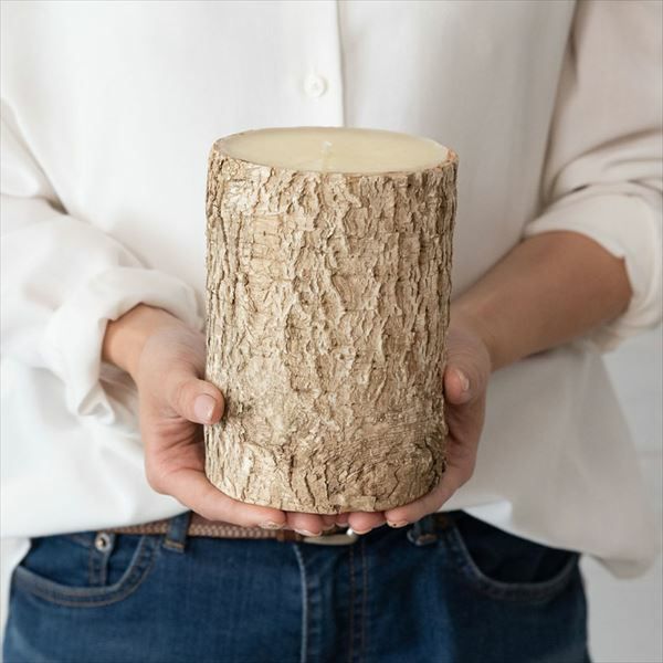 パークピラーキャンドル キャンドル インテリア クリスマス 切り株風