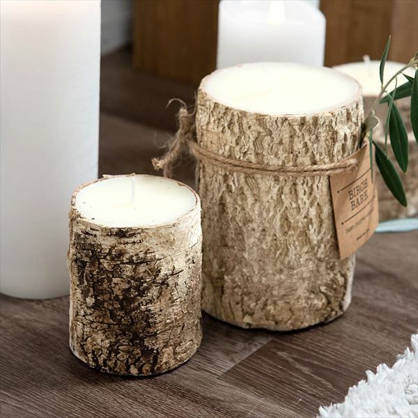 パークピラーキャンドル キャンドル インテリア クリスマス 切り株風