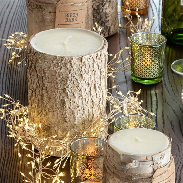 パークピラーキャンドル キャンドル インテリア クリスマス 切り株風