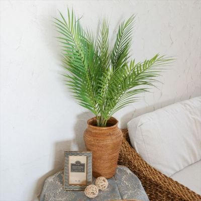 パームリーフ フェイクグリーン グリーン [94128]【 造花 観葉植物 ヤシ 高さ82cm フラワーアレンジメント インテリアグリーン お手入れ不要 ブッシュタイプ リアル おしゃれ 北欧 ボタニカル 西海岸 ビーチインテリ