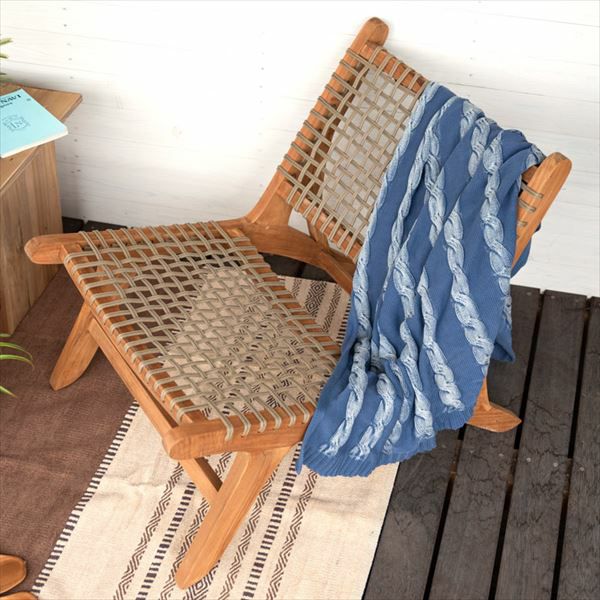 チェア ロープチェア 一人掛け 木製フレーム [13727] 【 椅子 チェア