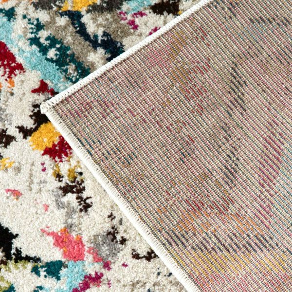 BQJQ クロシェ ニット ラグ ビンテージ シェブロン柄 タッセル レトロ H