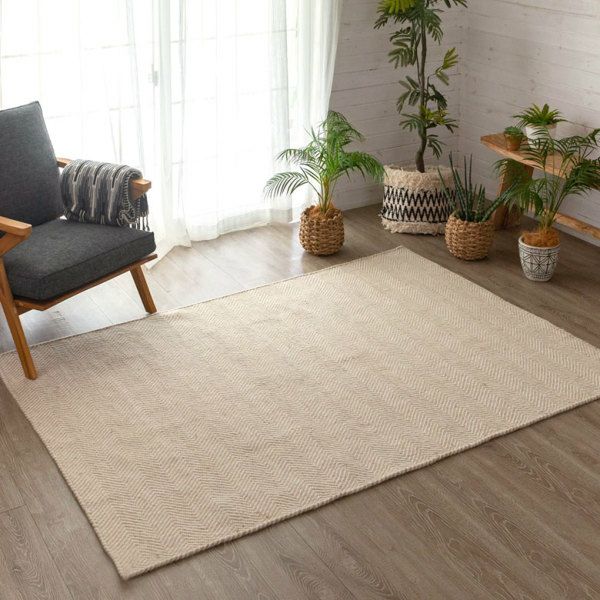 ラグ ラグマット 約140×200cm インド製 ウール コットン